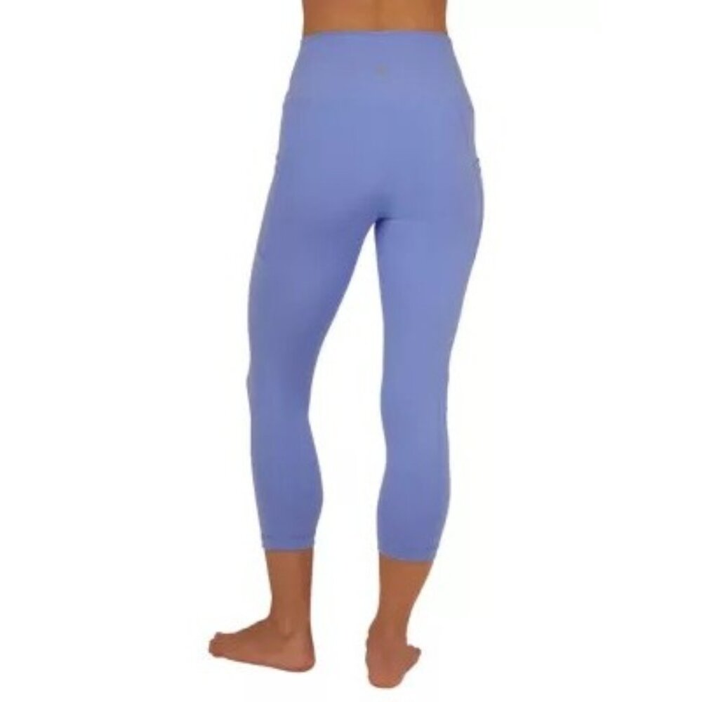 Yogalicious Lux Tribeca Crop Tight XS Blue High Rise Leggings NWT